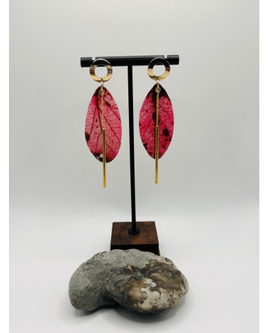PENDIENTES ARTESANOS DE HOJA NATURAL