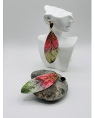 PENDIENTES ARTESANOS DE HOJA NATURAL ESQUELETIZADA