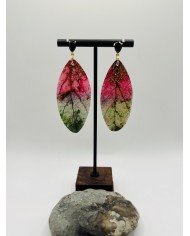 PENDIENTES ARTESANOS DE HOJA NATURAL ESQUELETIZADA