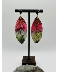 PENDIENTES ARTESANOS DE HOJA NATURAL ESQUELETIZADA
