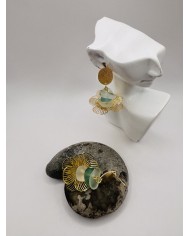 PENDIENTES ARTESANOS DE CRISTAL MARINO