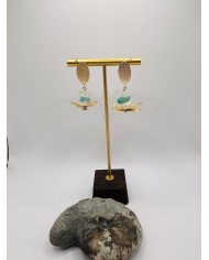 PENDIENTES ARTESANOS DE CRISTAL MARINO