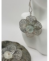 PENDIENTES ARTESANOS DE CRISTAL MARINO