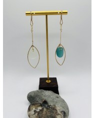 PENDIENTES ARTESANOS DE CRISTAL MARINO