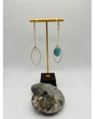 PENDIENTES ARTESANOS DE CRISTAL MARINO