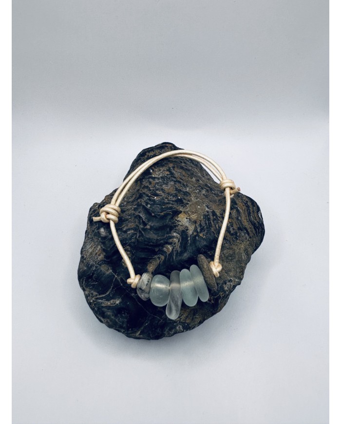 PULSERA ARTESANA DE CRISTAL MARINO