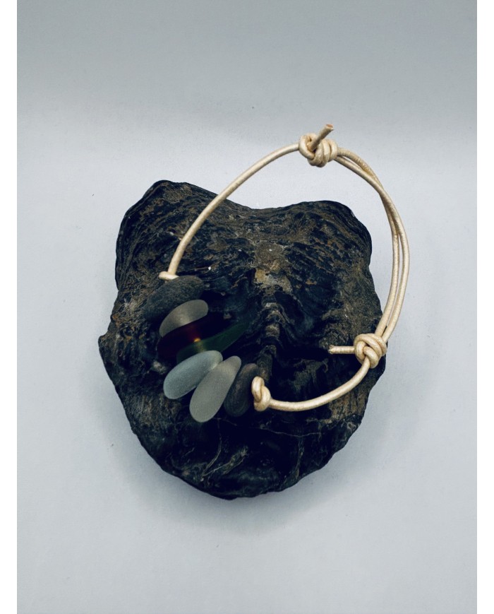 PULSERA ARTESANA DE CRISTAL MARINO