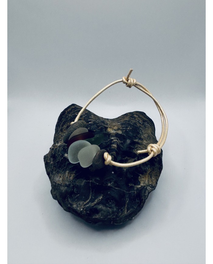 PULSERA ARTESANA DE CRISTAL MARINO