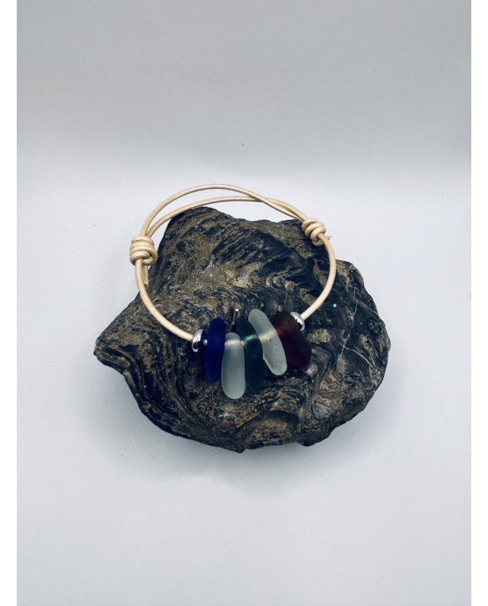PULSERA ARTESANA DE CRISTAL MARINO