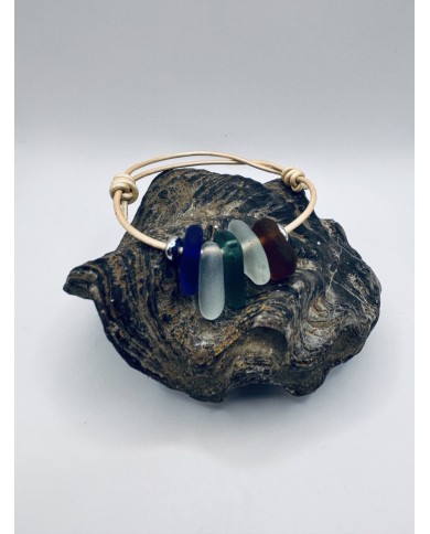 PULSERA ARTESANA DE CRISTAL MARINO