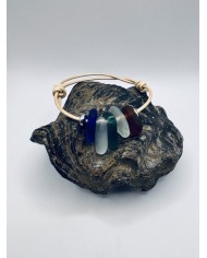 PULSERA ARTESANA DE CRISTAL MARINO
