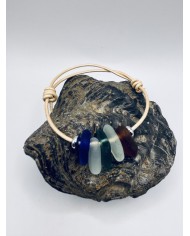 PULSERA ARTESANA DE CRISTAL MARINO