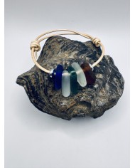 PULSERA ARTESANA DE CRISTAL MARINO