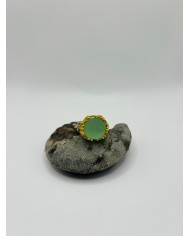 ANILLO ARTESANO DE CRISTAL MARINO