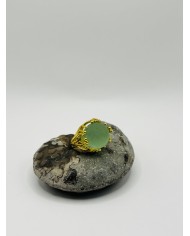ANILLO ARTESANO DE CRISTAL MARINO