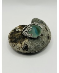 ANILLO ARTESANO DE CRISTAL MARINO