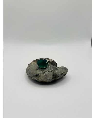 ANILLO ARTESANO DE CRISTAL MARINO