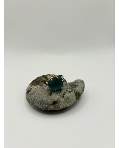 ANILLO ARTESANO DE CRISTAL MARINO