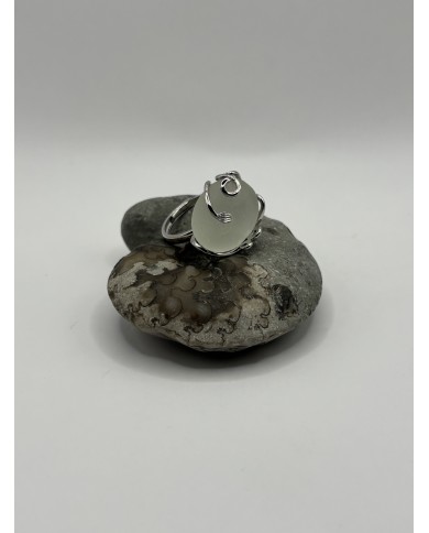 ANILLO ARTESANO DE CRISTAL MARINO