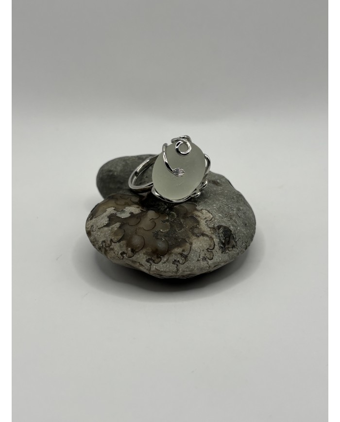 ANILLO ARTESANO DE CRISTAL MARINO
