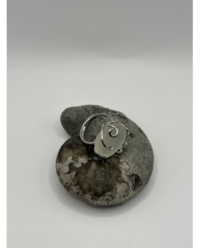 ANILLO ARTESANO DE CRISTAL MARINO