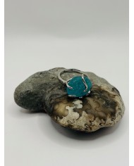 ANILLO ARTESANO DE CRISTAL MARINO