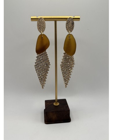 PENDIENTES ARTESANOS DE CRISTAL MARINO
