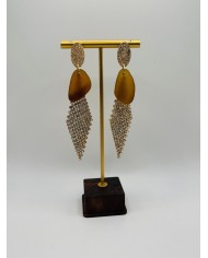 PENDIENTES ARTESANOS DE CRISTAL MARINO