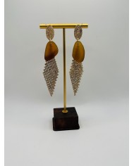 PENDIENTES ARTESANOS DE CRISTAL MARINO