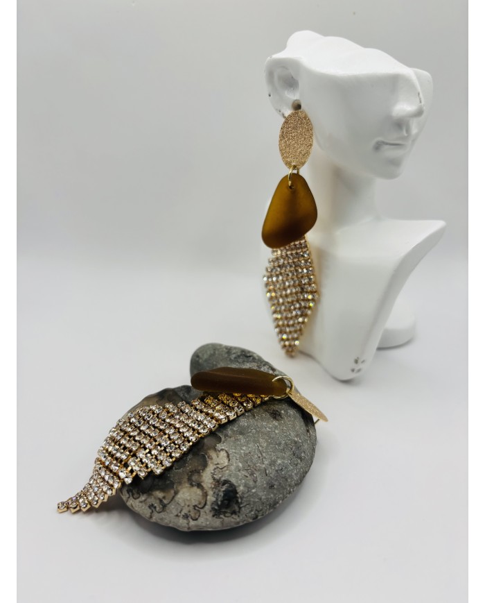 PENDIENTES ARTESANOS DE CRISTAL MARINO