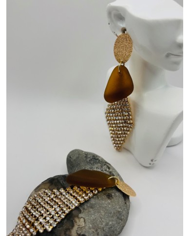 PENDIENTES ARTESANOS DE CRISTAL MARINO