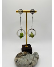 PENDIENTES ARTESANOS DE CRISTAL MARINO