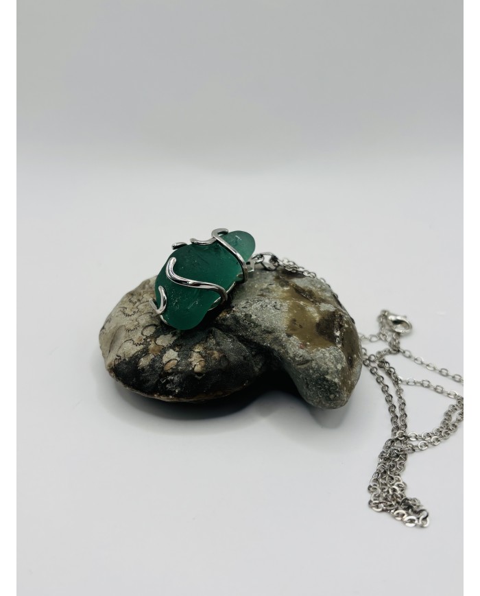 COLLAR DE CRISTAL MARINO