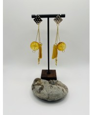 PENDIENTES ARTESANOS DE CRISTAL MARINO