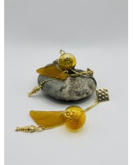 PENDIENTES ARTESANOS DE CRISTAL MARINO