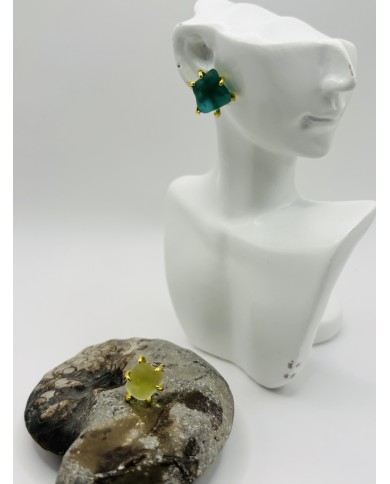 PENDIENTES DE CRISTAL MARINO ARTESANOS