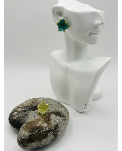 PENDIENTES DE CRISTAL MARINO ARTESANOS