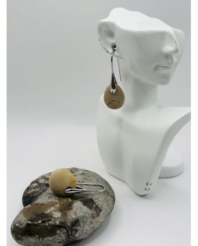 PENDIENTES ARTESANOS DE PIEDRA DEL MAR