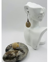 PENDIENTES ARTESANOS DE PIEDRA DEL MAR