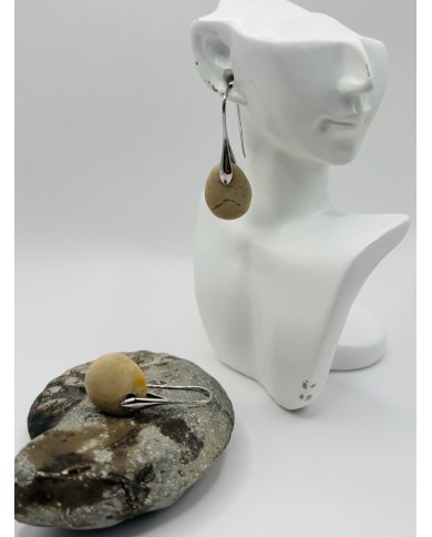 PENDIENTES ARTESANOS DE PIEDRA DEL MAR