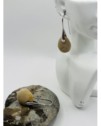 PENDIENTES ARTESANOS DE PIEDRA DEL MAR