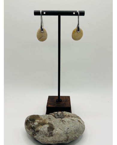 PENDIENTES ARTESANOS DE PIEDRA DEL MAR