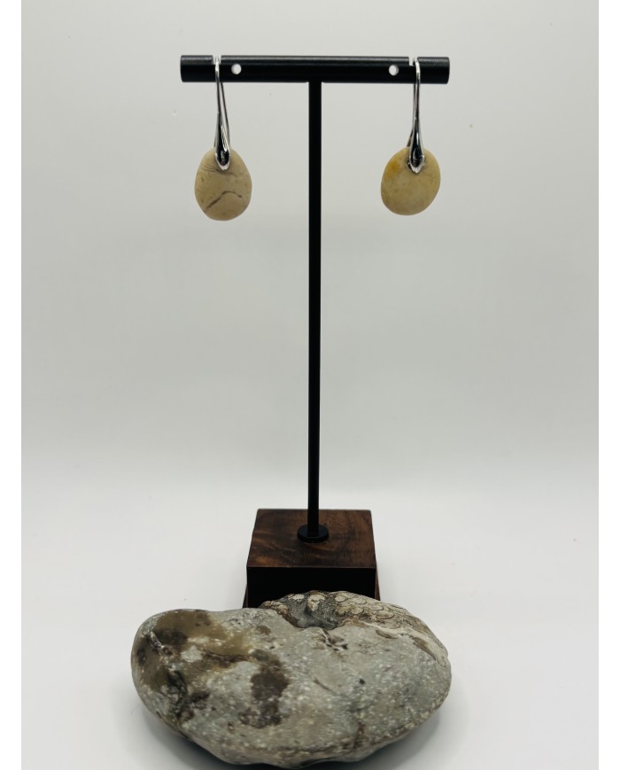 PENDIENTES ARTESANOS DE PIEDRA DEL MAR