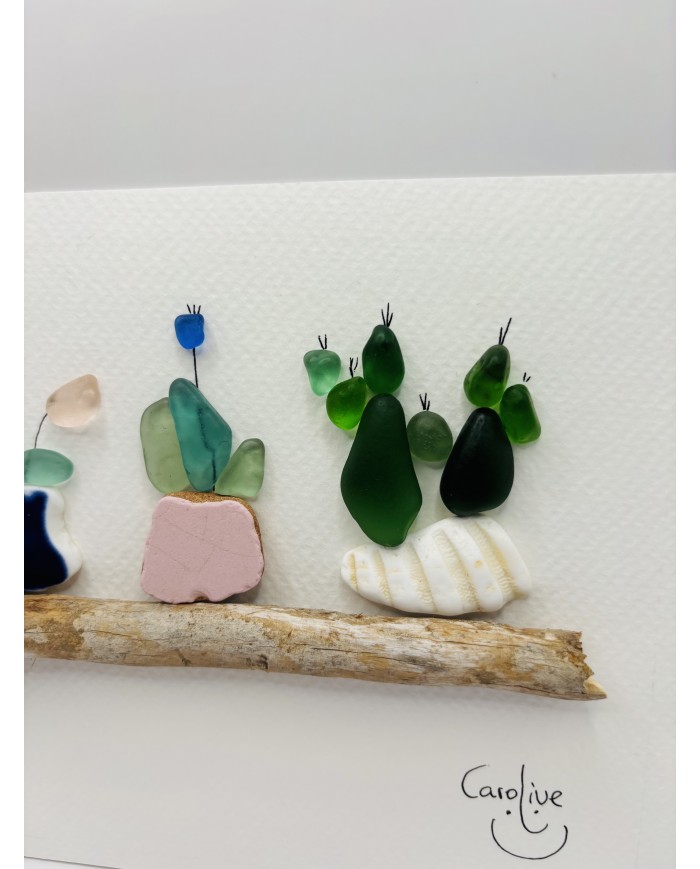 ILUSTRACIÓN  CON CRISTAL MARINO Y MUCHO AMOR