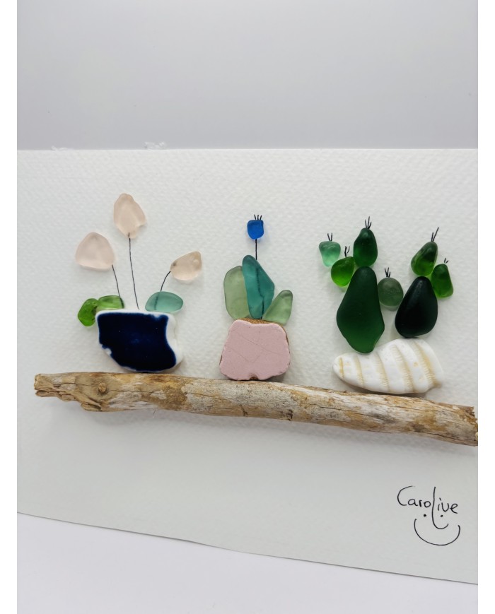 ILUSTRACIÓN  CON CRISTAL MARINO Y MUCHO AMOR