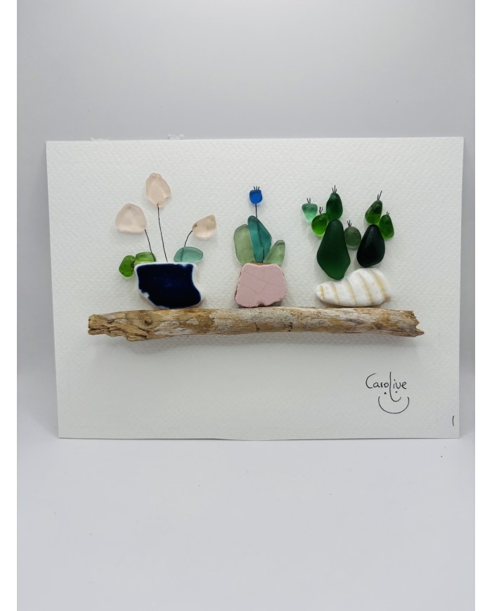 ILUSTRACIÓN  CON CRISTAL MARINO Y MUCHO AMOR