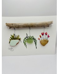 ILUSTRACIÓN PINTADA  A MANO CON CRISTAL MARINO