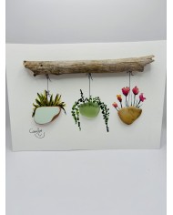 ILUSTRACIÓN PINTADA  A MANO CON CRISTAL MARINO
