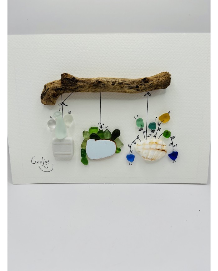 ILUSTRACIÓN  ARTESANA CON CRISTAL MARINO