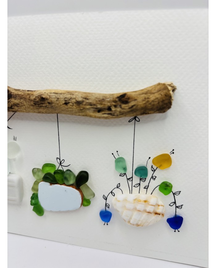 ILUSTRACIÓN  ARTESANA CON CRISTAL MARINO